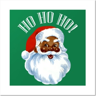 Black Santa "Ho Ho Ho!" Posters and Art